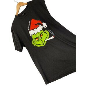 Grinch Smoking Graphic Tee Black Blend District Golden State Greens L 8863 Xmas
